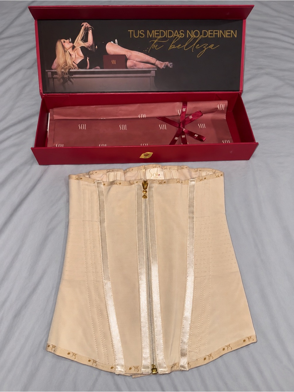 SOL Sculpting Waist Cincher Corset - Cream Shapewear